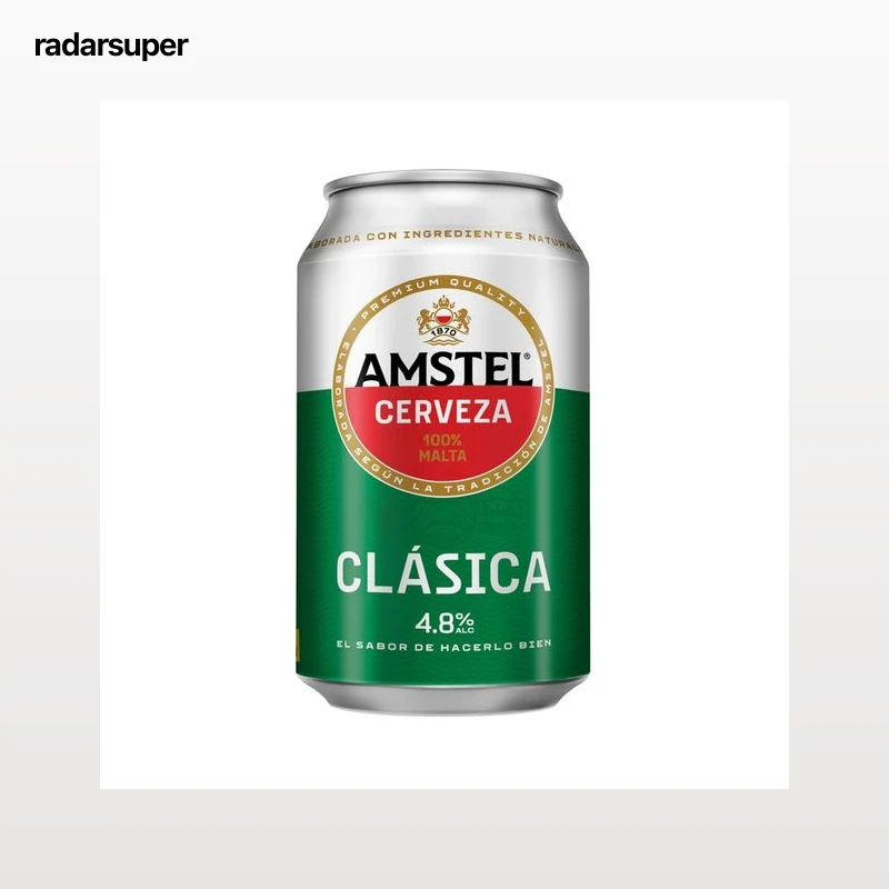 AMSTEL CLÁSICA Cerveza lata de 33 cl.