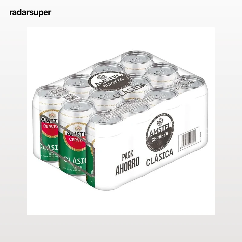 AMSTEL CLÁSICA Cervezas pack de 12 latas de 33 cl.