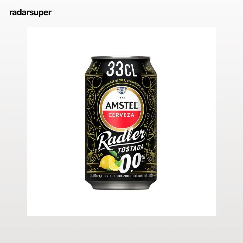 AMSTEL RADLER Cerveza tostada con limón 0,0 % alcohol 33 cl.