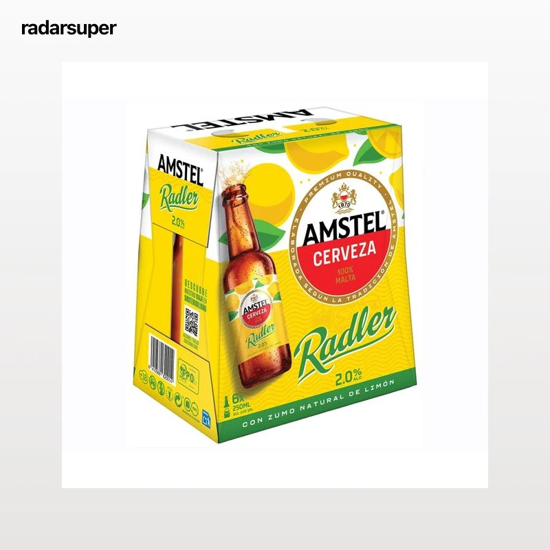 AMSTEL RADLER Cerveza con zumo natural de limón 6 x 250 ml