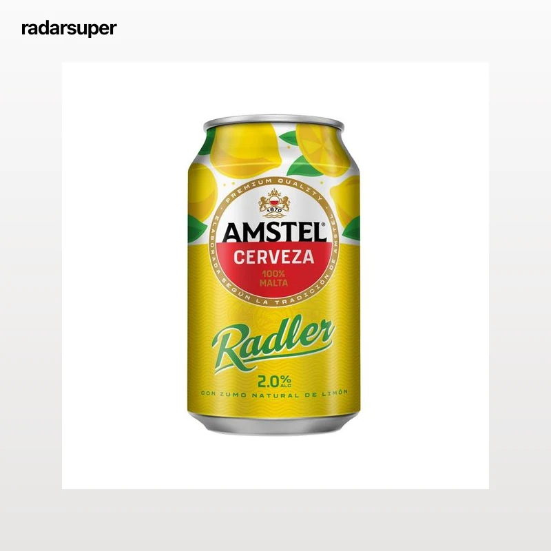 AMSTEL RADLER Cerveza con zumo natural de limón lata de 33 cl.