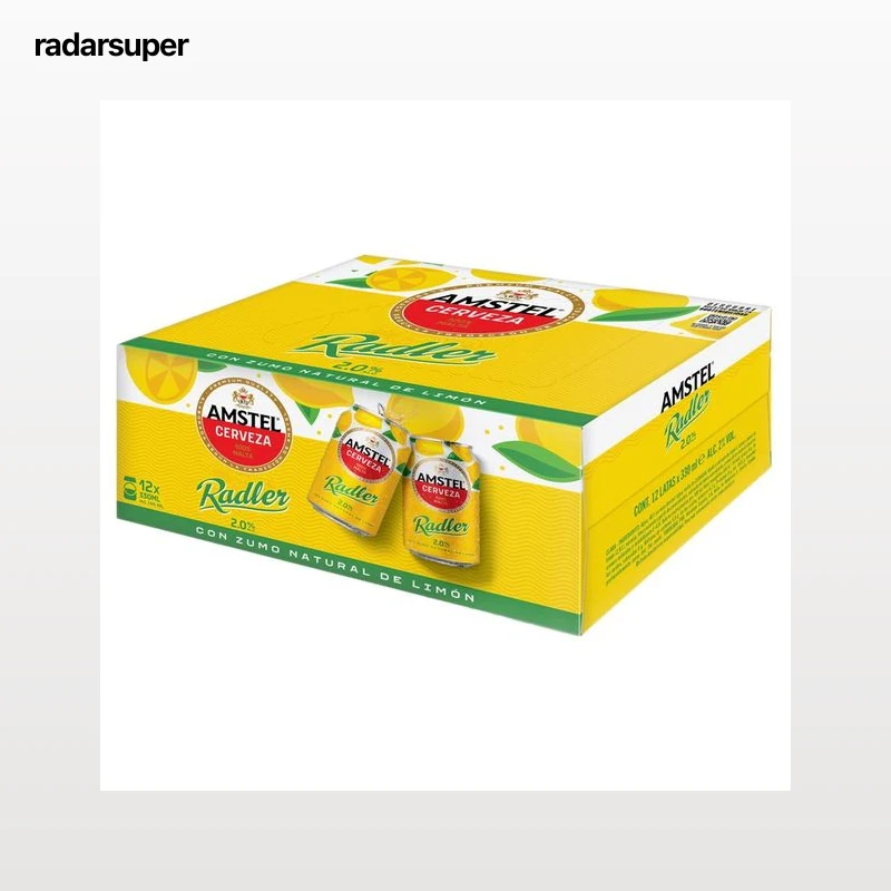 AMSTEL RADLER Cerveza con zumo natural de limón pack 12 uds. x 33 cl.