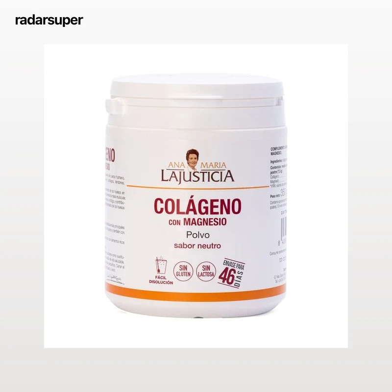 ANA MARIA LAJUSTICIA® Colágeno con magensio en polvo, de fácil disolución y sabor neutro 350 g.