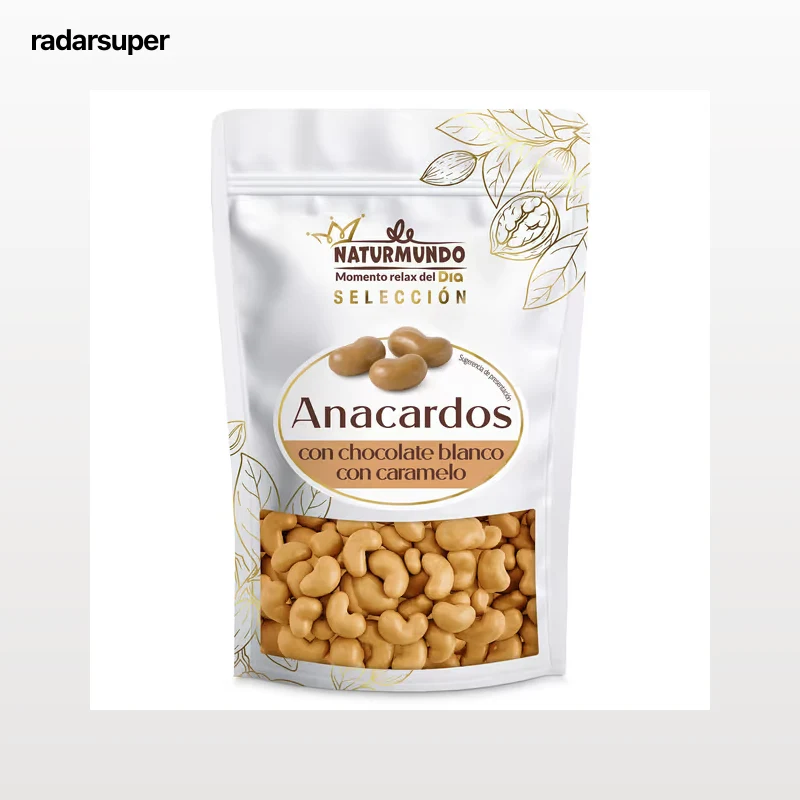 Anacardos recubiertos con chocolate blanco y caramelo Dia Naturmundo 150 g