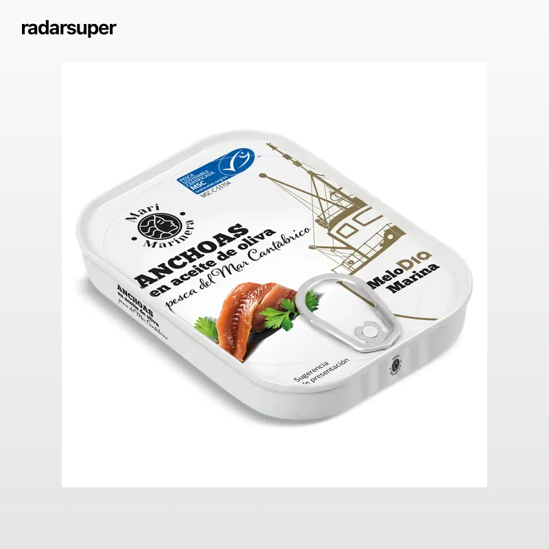 Anchoas del Cantábrico MSC en aceite de oliva Dia Mari Marinera 50 g