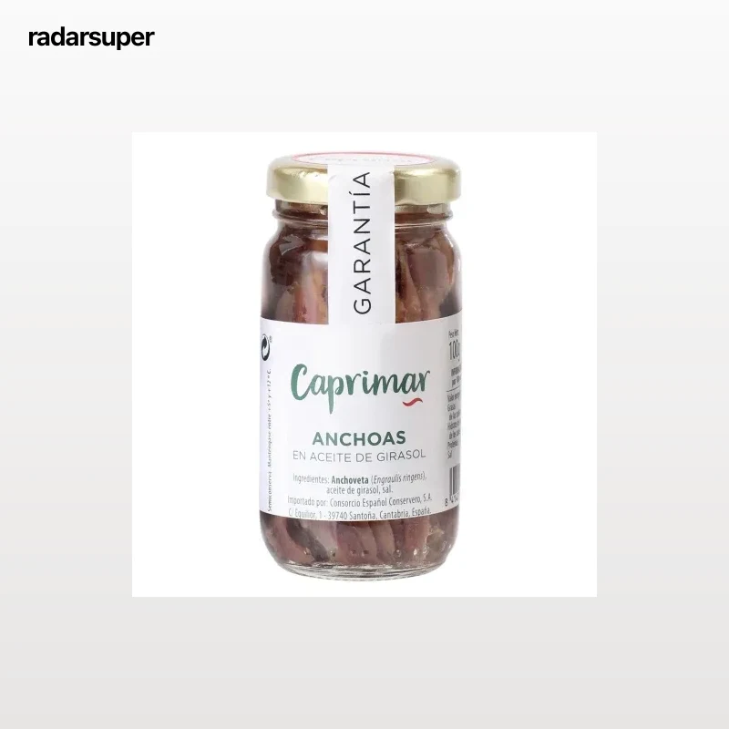 Anchoas en aceite de girasol Caprimar 55 g.