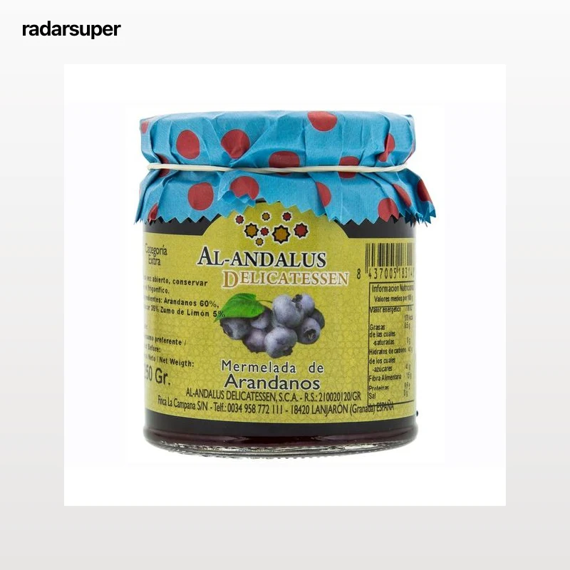 AL ANDALUS Mermelada de arándanos 250 g.