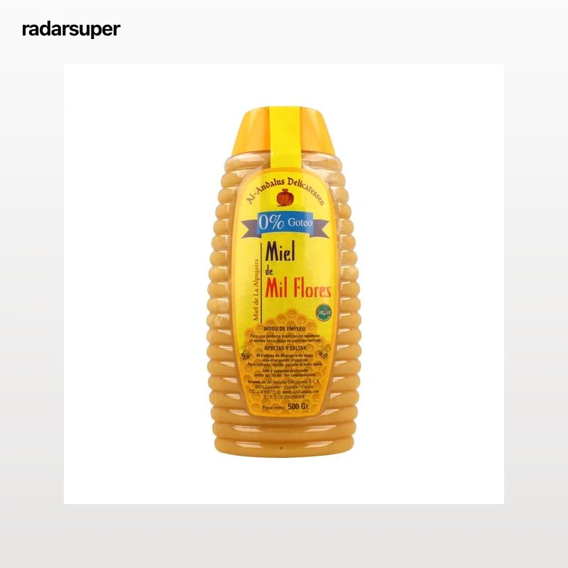 AL ANDALUS Miel multifloral con dosificador antigoteo bote de 500 g.