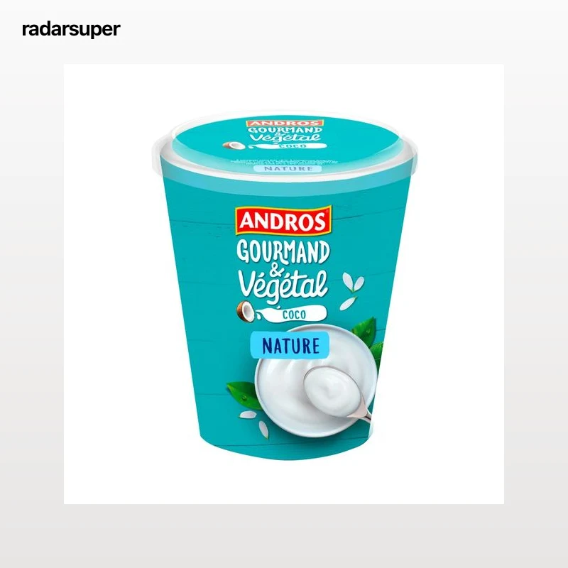 ANDROS Especialidad vegetal fermentada natural de extracto de nuez de coco Gourmand & vegetal 400 g.