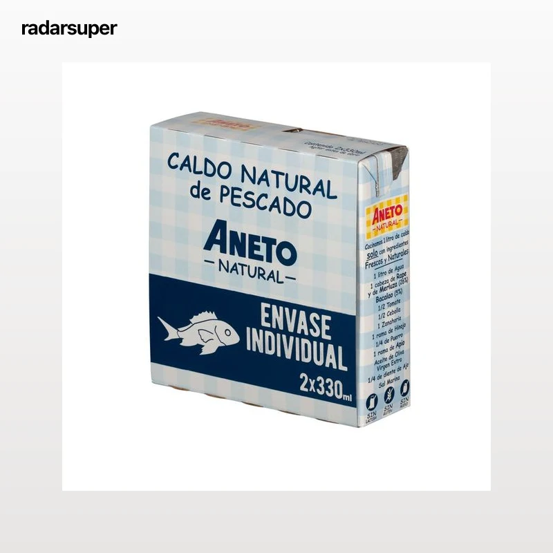 ANETO Caldo natural de pescado ANETO 2 uds. x 330 ml.