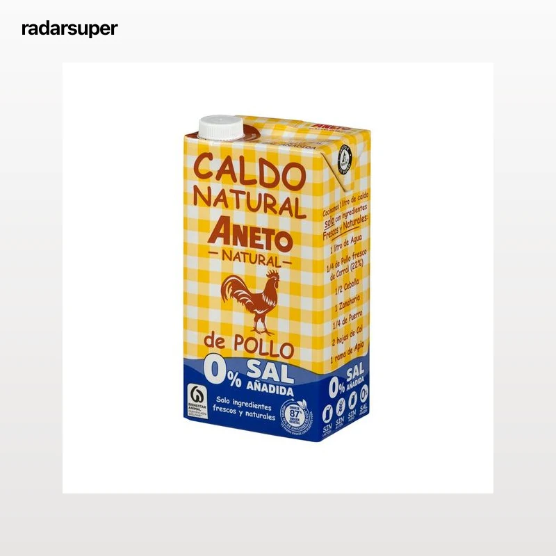 ANETO Caldo natural de pollo 0% sal 1 l
