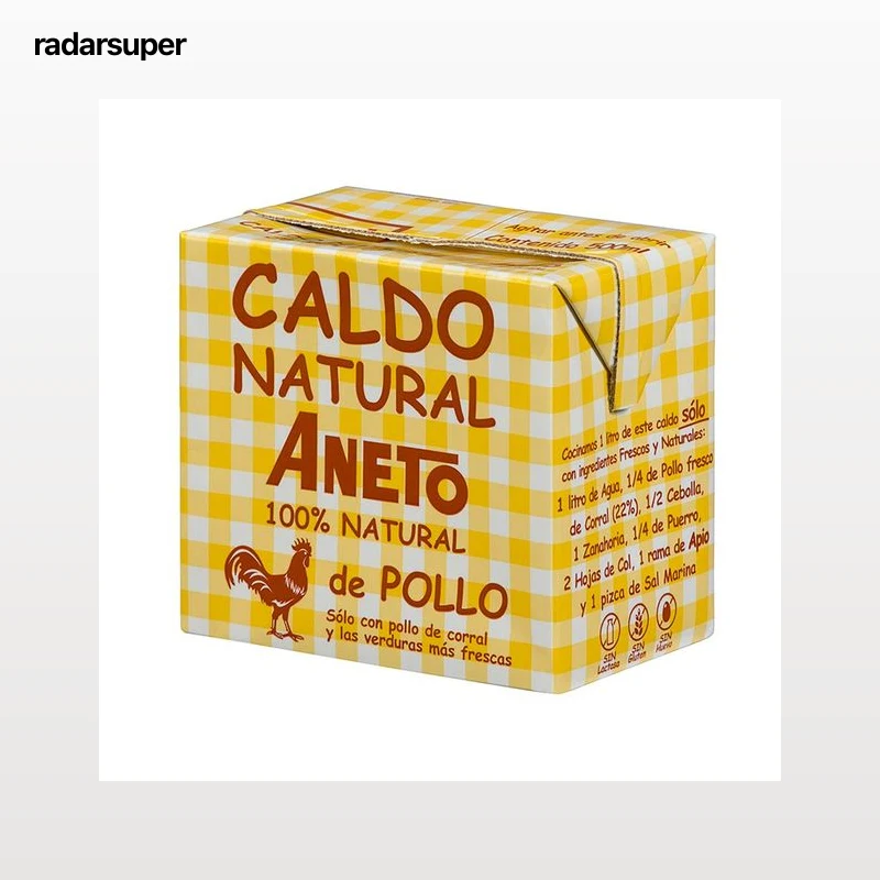 ANETO Caldo natural de pollo 500 ml.