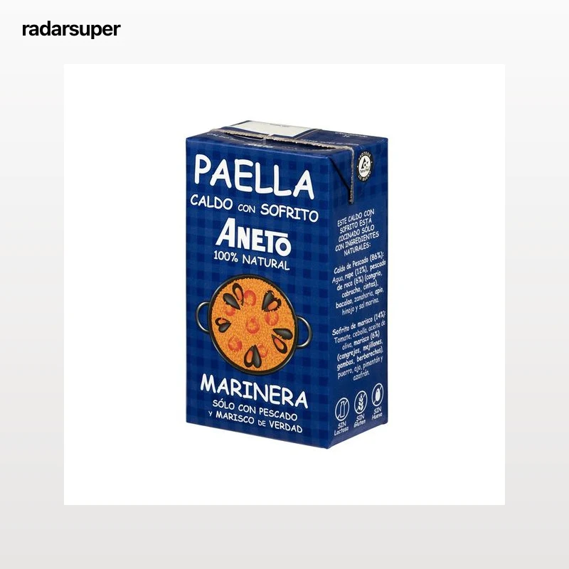 ANETO Caldo para paella de pescado y marisco brik de 1 l.