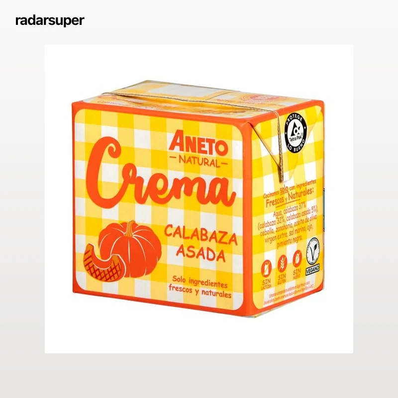 ANETO Crema natural calabaza asada 500 g.