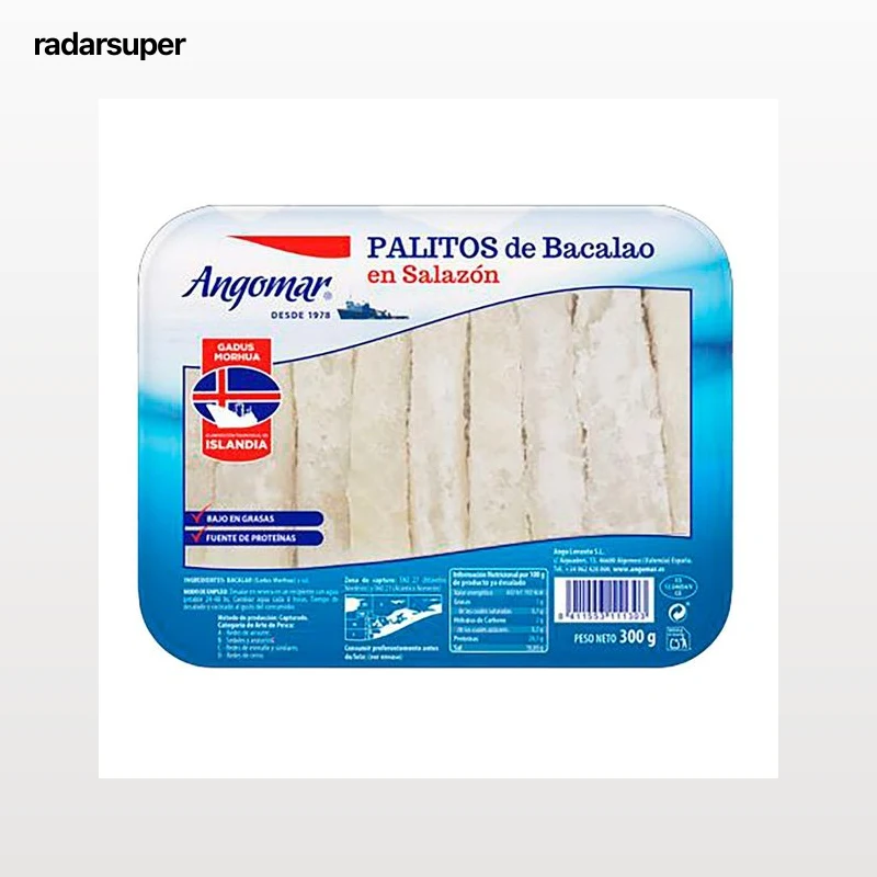 ANGOMAR Palitos de Bacalao salado 300 g.