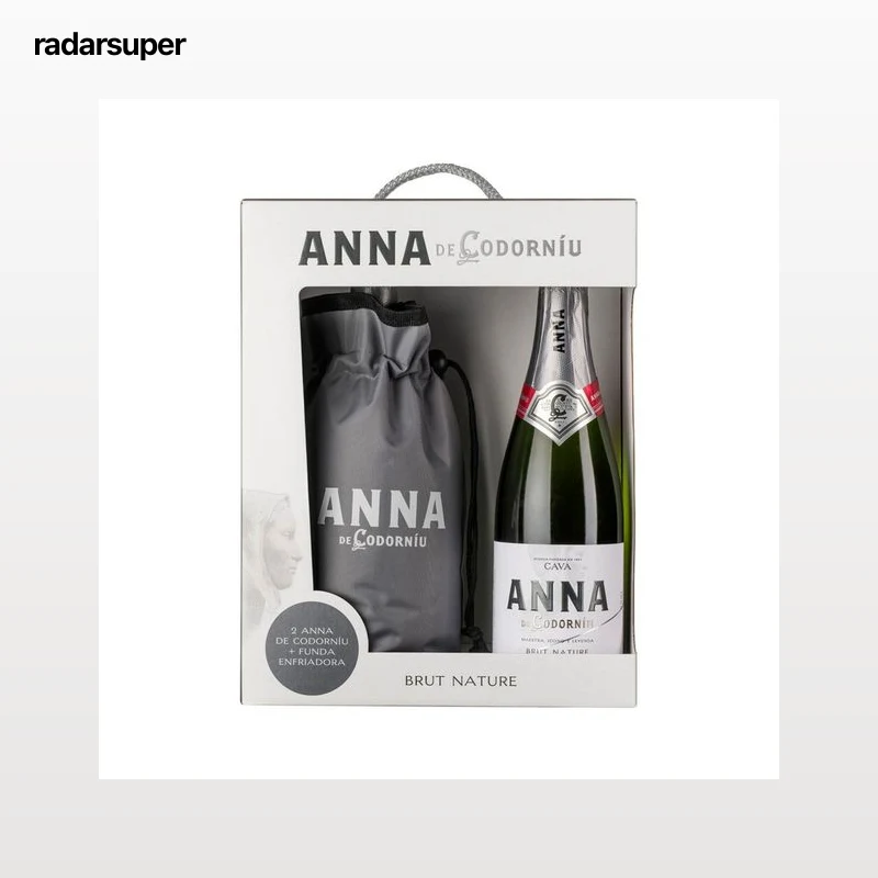 ANNA DE CODORNIU Estuche con 2 botellas de cava brut nature + funda enfriadora.