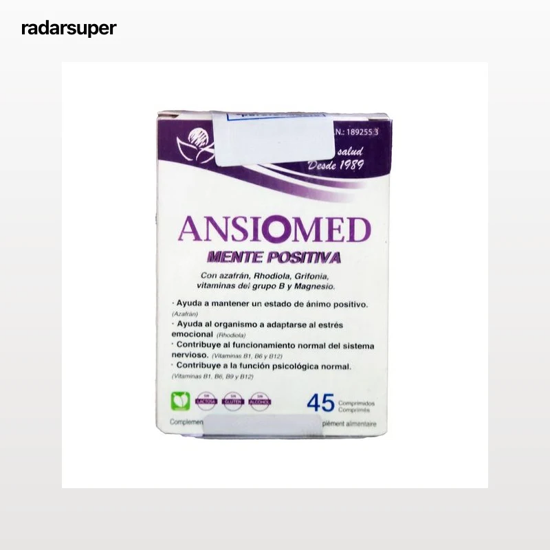 ANSIOMED Mente positiva Complemento alimenticio para un estado de ánimo positivo 45 comprimidos.