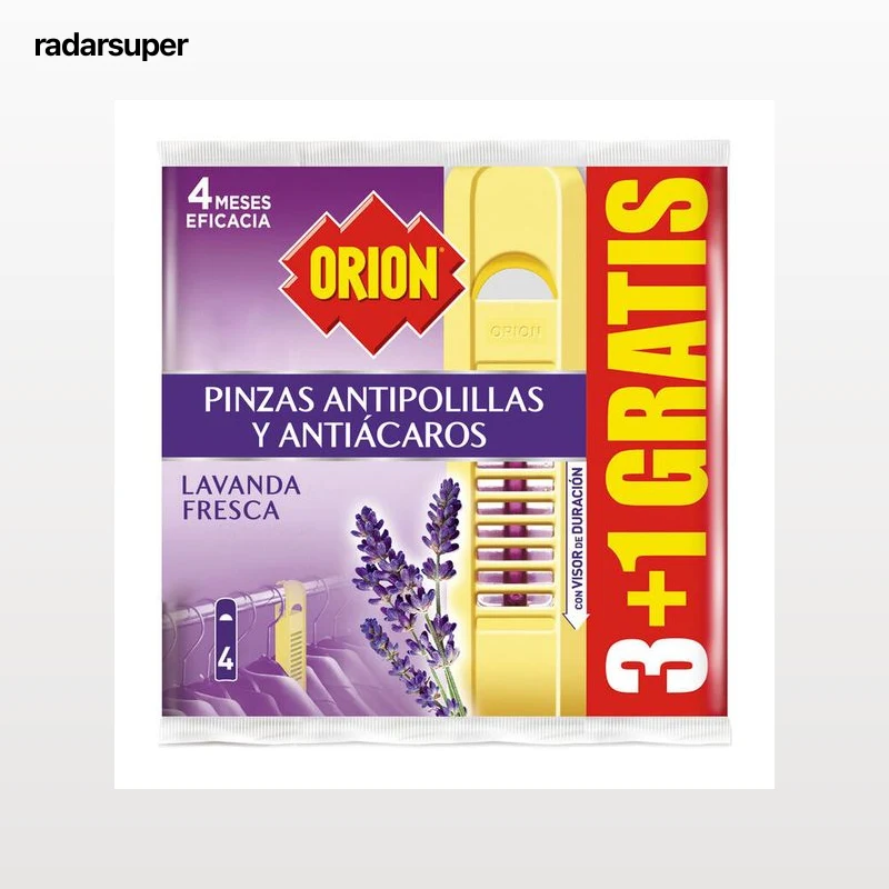 Antipolillas de pinza Orion 3+1 unidades lavanda