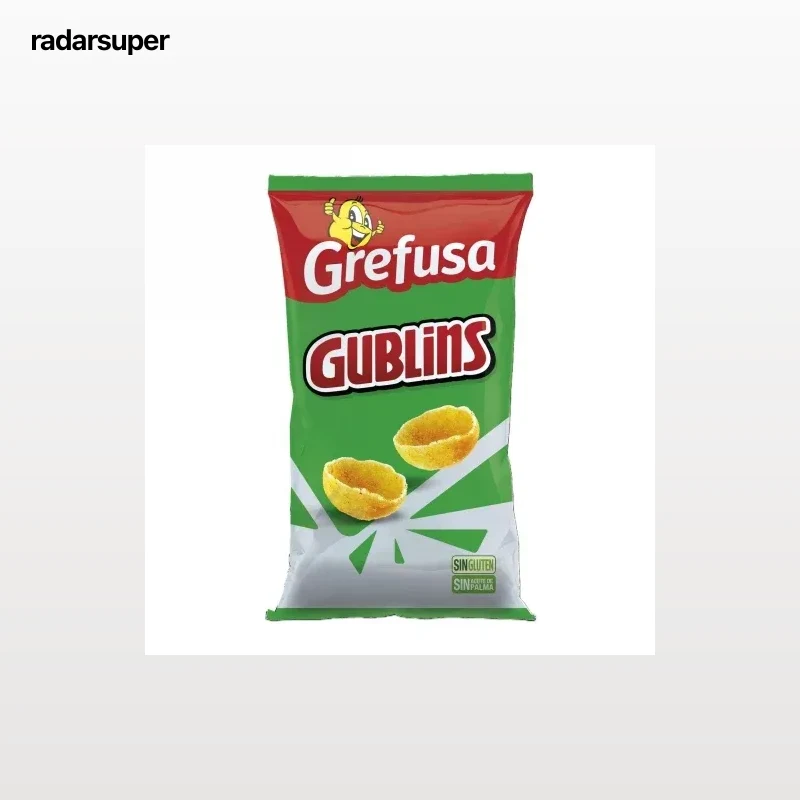 Aperitivo de maíz sabor barbacoa Gublins Grefusa sin gluten 135 g.