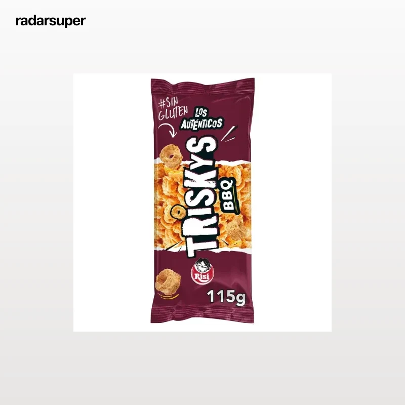 Aperitivo de maíz sabor barbacoa Triskys Risi sin gluten 115 g.