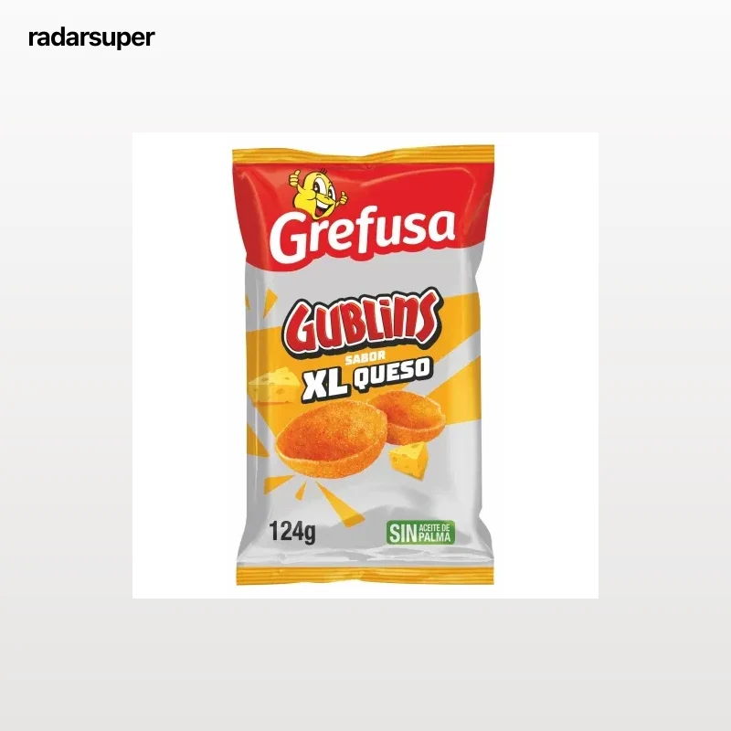 Aperitivo de maíz sabor queso Gublins Grefusa 124 g.