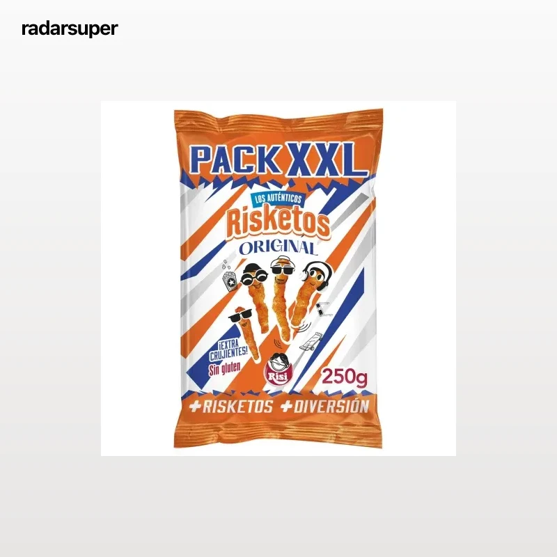 Aperitivo de maíz XXL Risketos sin gluten 250 g.