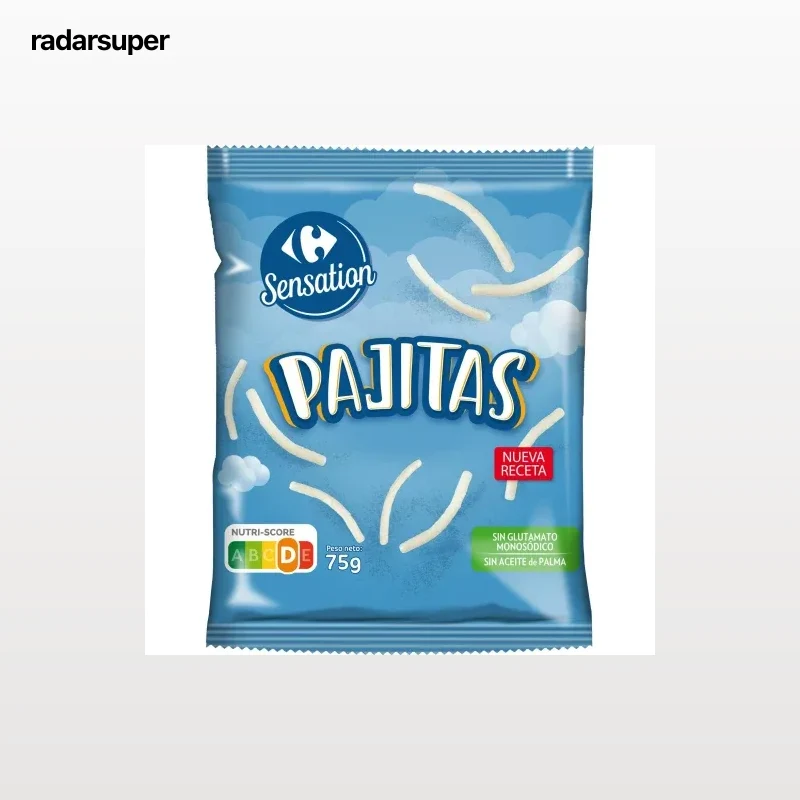 Aperitivo de patata Pajitas Sensation Carrefour 75 g.