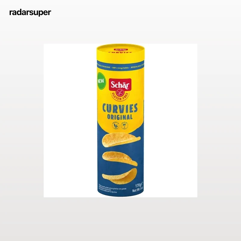 Aperitivo de patata sabor original Curvies Schär sin gluten 170 g.