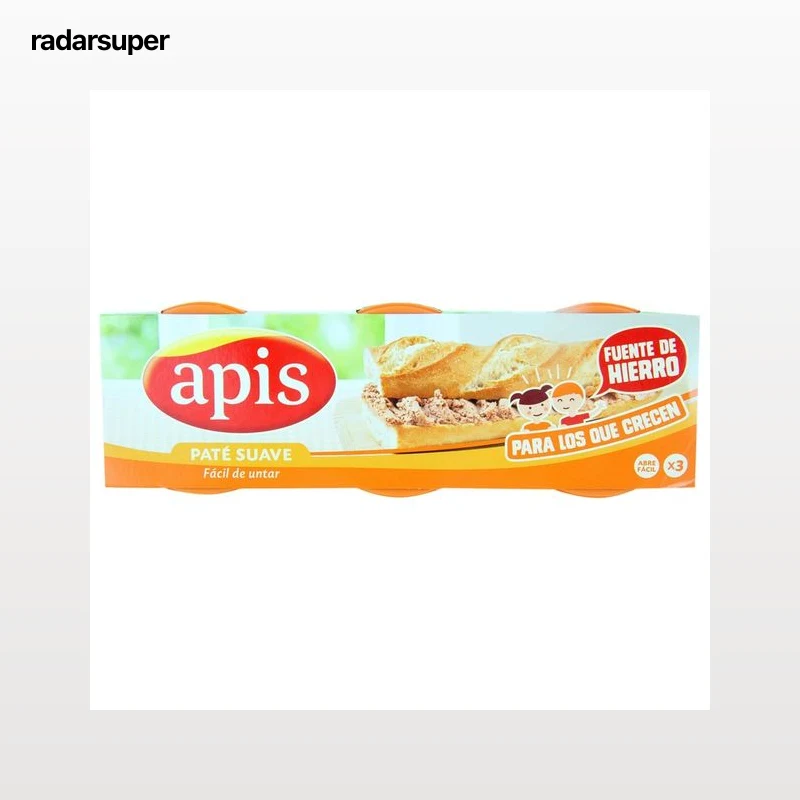 APIS Paté de hígado de cerdo 3 uds x 80 g.