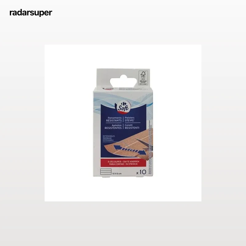 Apósitos resistentes Carrefour Soft 10 ud.