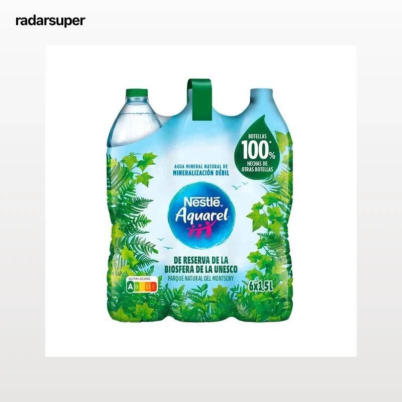 AQUAREL Agua mineral pack de 6 uds. x 1,5 l.