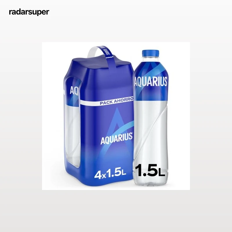 Aquarius bebida isotónica sabor limón pack 4 botellas 1,5 l.