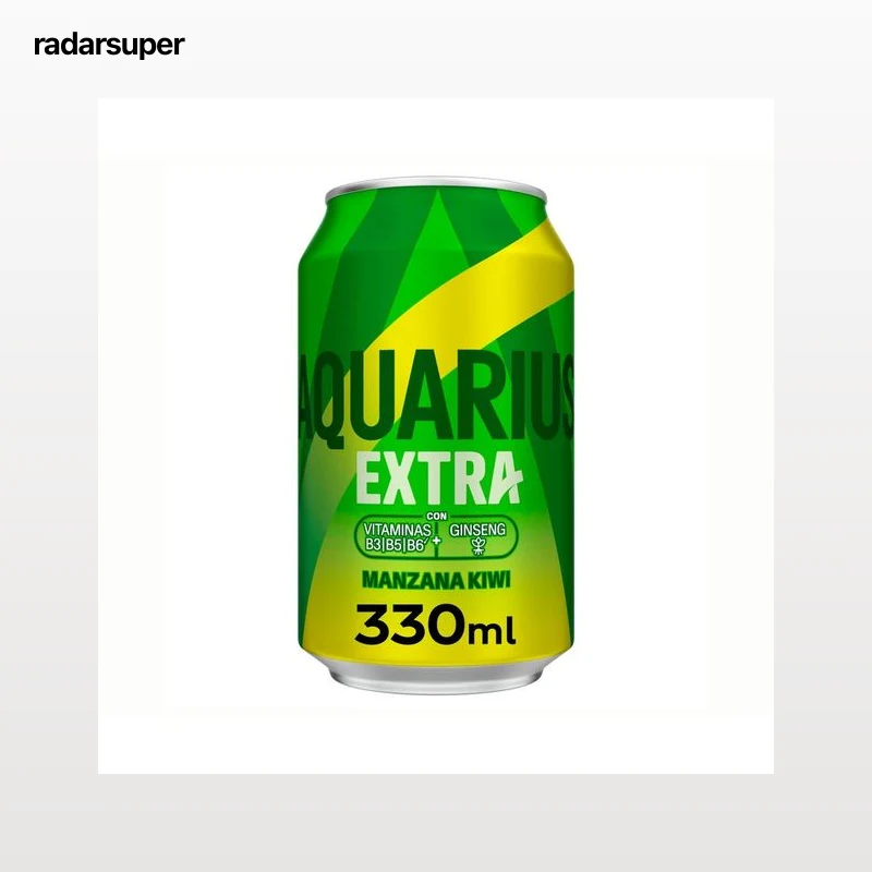 AQUARIUS Bebida isotónica con sabor manzana-kiwi 33 cl.