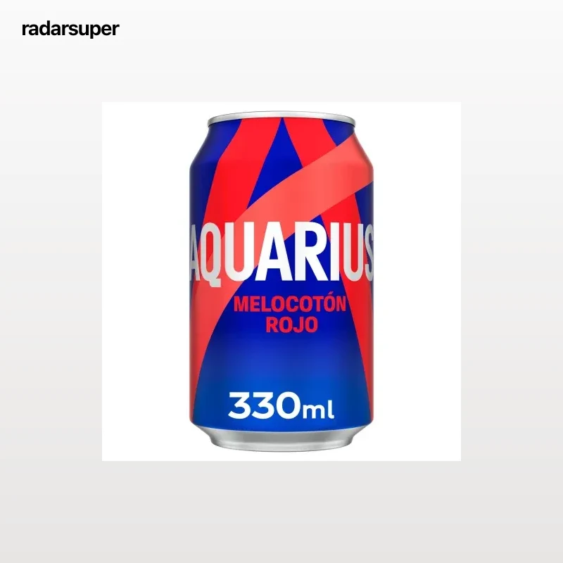 Aquarius bebida isotónica sabor melocotón rojo lata 33 cl.