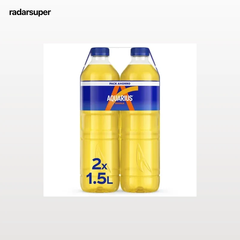 Aquarius bebida isotónica sabor naranja pack 2 botellas 1,5 l.