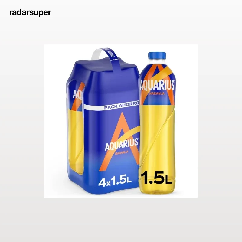 Aquarius bebida isotónica sabor naranja pack 4 botellas 1,5 l.