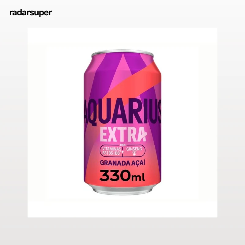 AQUARIUS Bebida isotónica son sabor a granada-acai 33 cl.