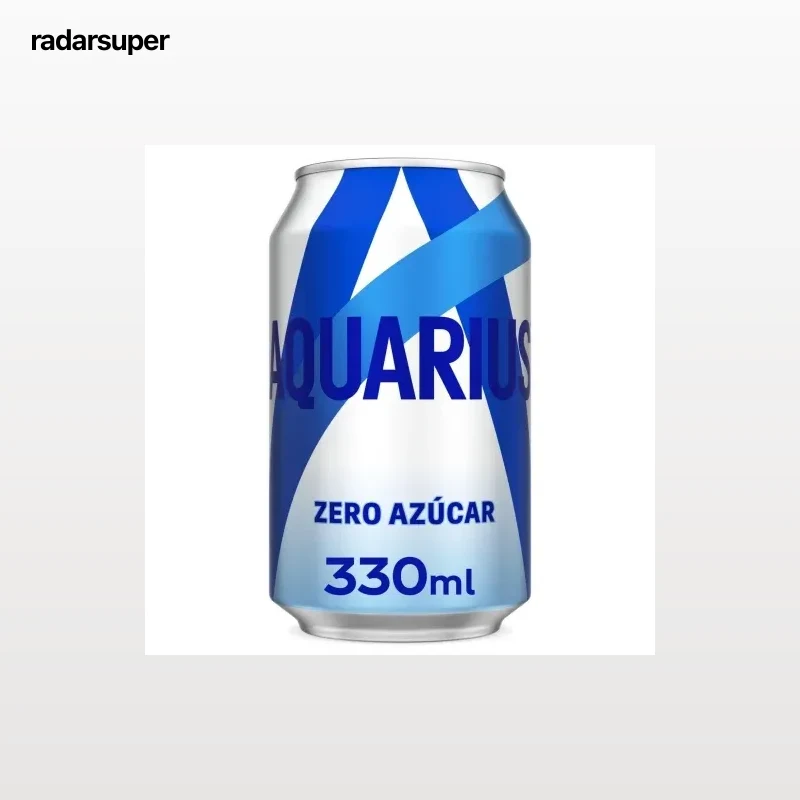 Aquarius sabor limón zero azúcar lata 33 cl.