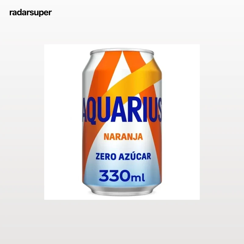 Aquarius sabor naranja zero azúcar lata 33 cl.