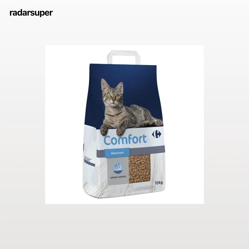 Arena absorbente higiénica para gatos Carrefour 10 kg.