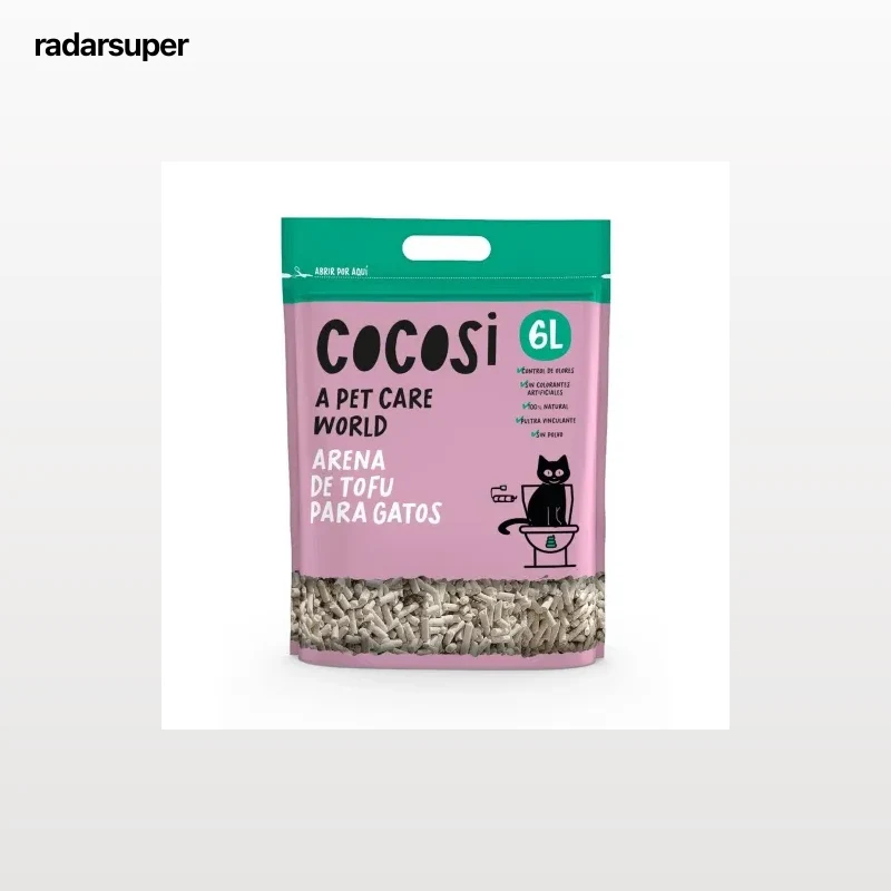 Arena Aglomerante de Tofú para Gatos Cocosi 6L