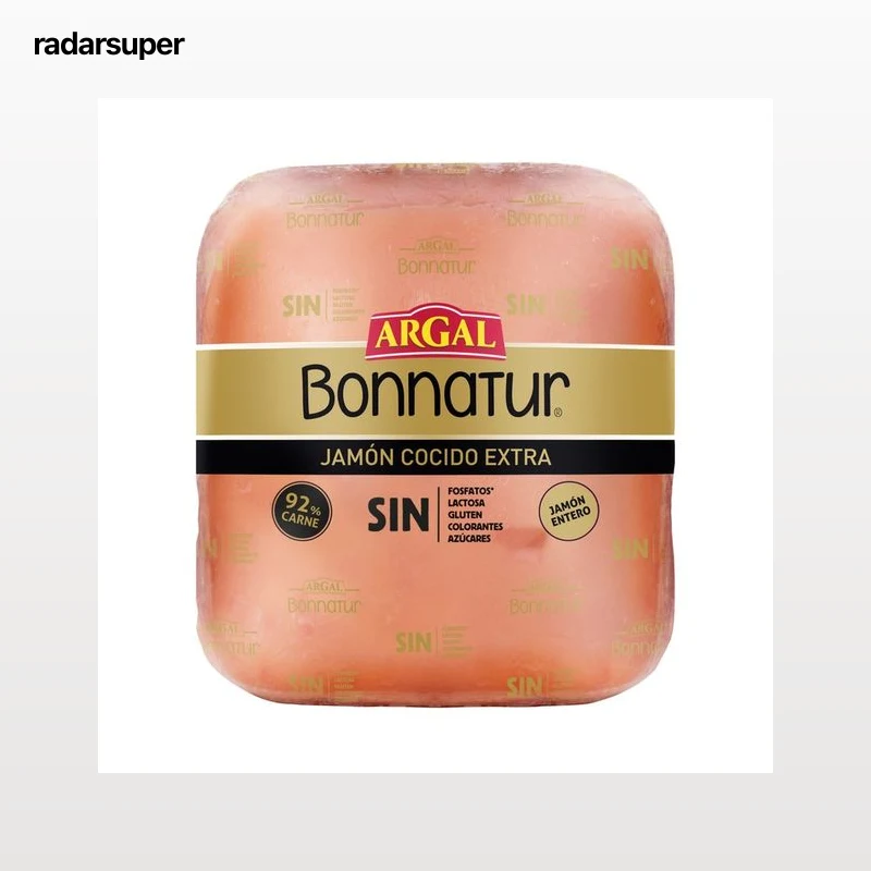 ARGAL Bonnatur Jamón cocido extra, al corte - Loncha gruesa 3 a 4 mm