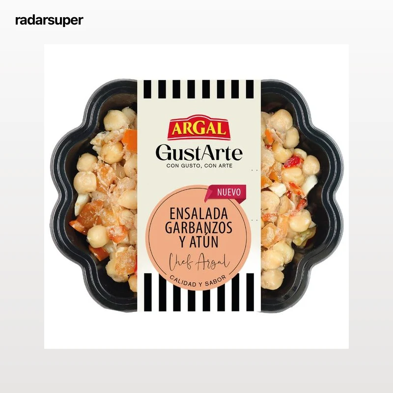ARGAL Gustarte Ensalada de garbanzos y atún, lista para tomar 200 g.