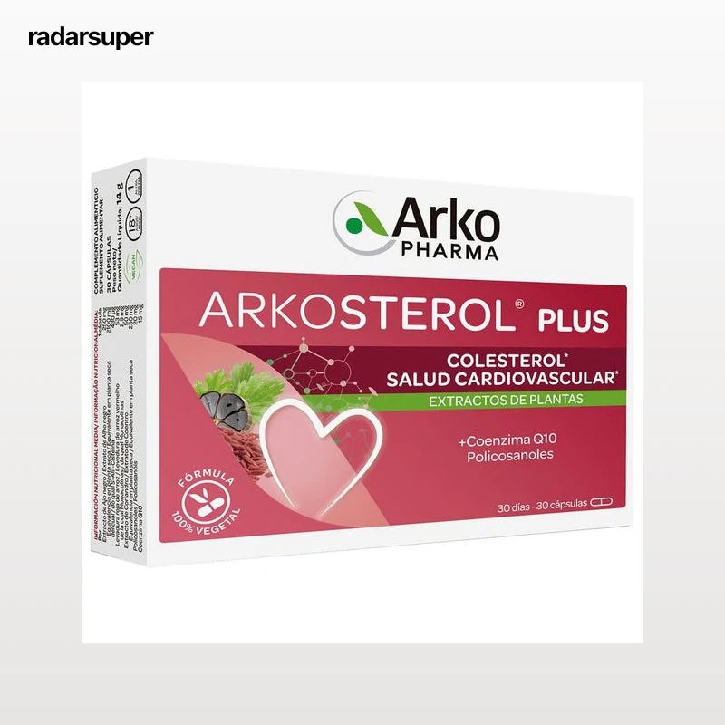 ARKOPHARMA Arkosterol plus Complemento alimenticio que ayuda a la salud cardiovascular y a reducir el colesterol 30 uds.