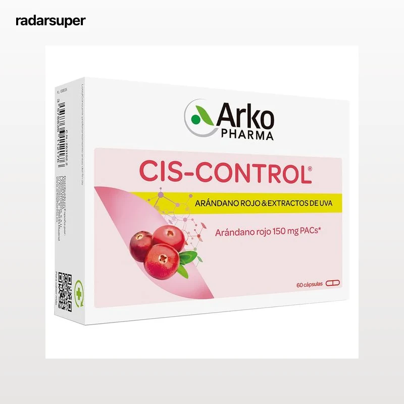 ARKOPHARMA Cis-control Complemento alimenticio a base de arándano rojo y extracto de uva 60 uds.