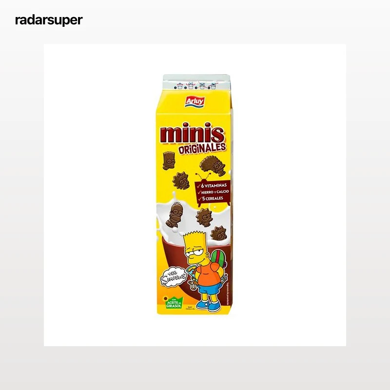 ARLUY Galletas de chocolate mini simpsons 6 vitaminas 275 g.