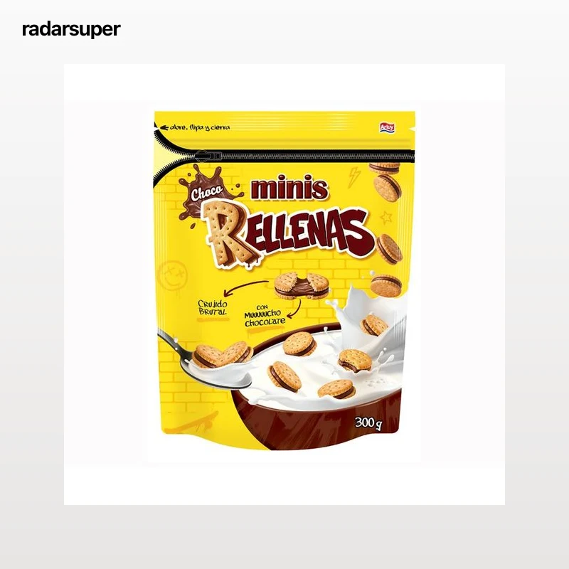 ARLUY Galletas minis rellenas de chocolate 300 g.