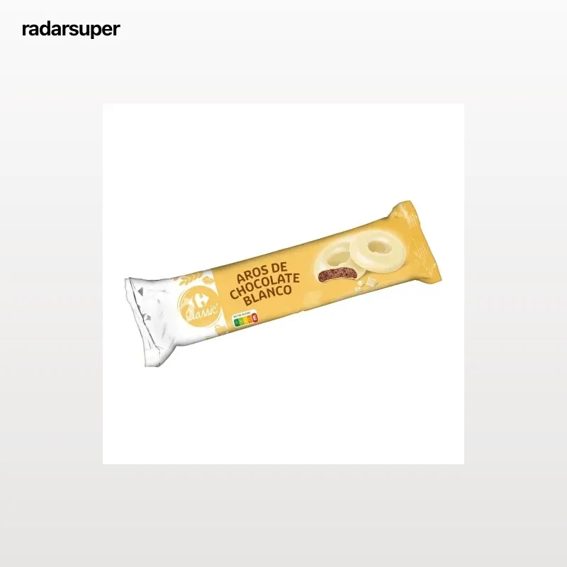 Aros de chocolate blanco Carrefour Classic 128 g.