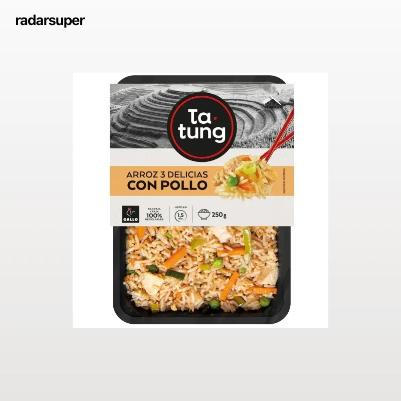 Arroz 3 delicias con pollo Ta-Tung 250 g.