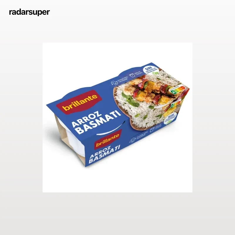 Arroz basmati para microondas Brillante sin gluten pack de 2 unidades de 125 g.